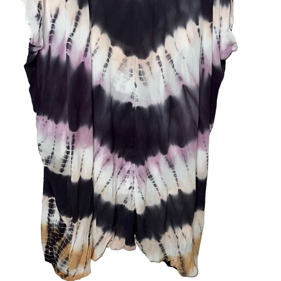Young Fabulous & Broke Boho Tie-Dye Kaftan in Eggplant Morocco Wash Small/medium - Picture 9 of 14